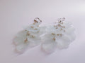 Aqua Mist Petal Tassel Earrings