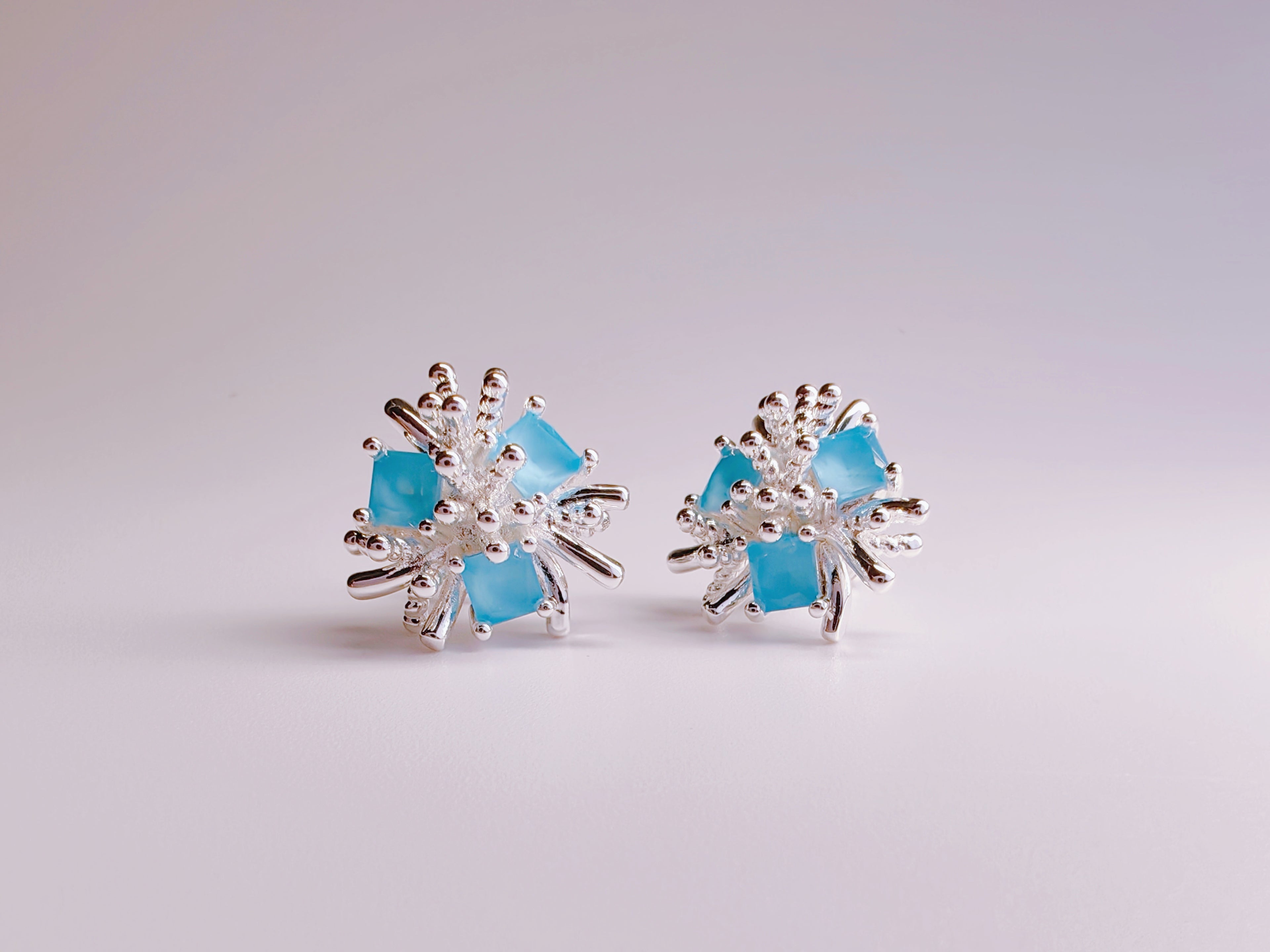 Ocean Spark Burst Stud Earrings