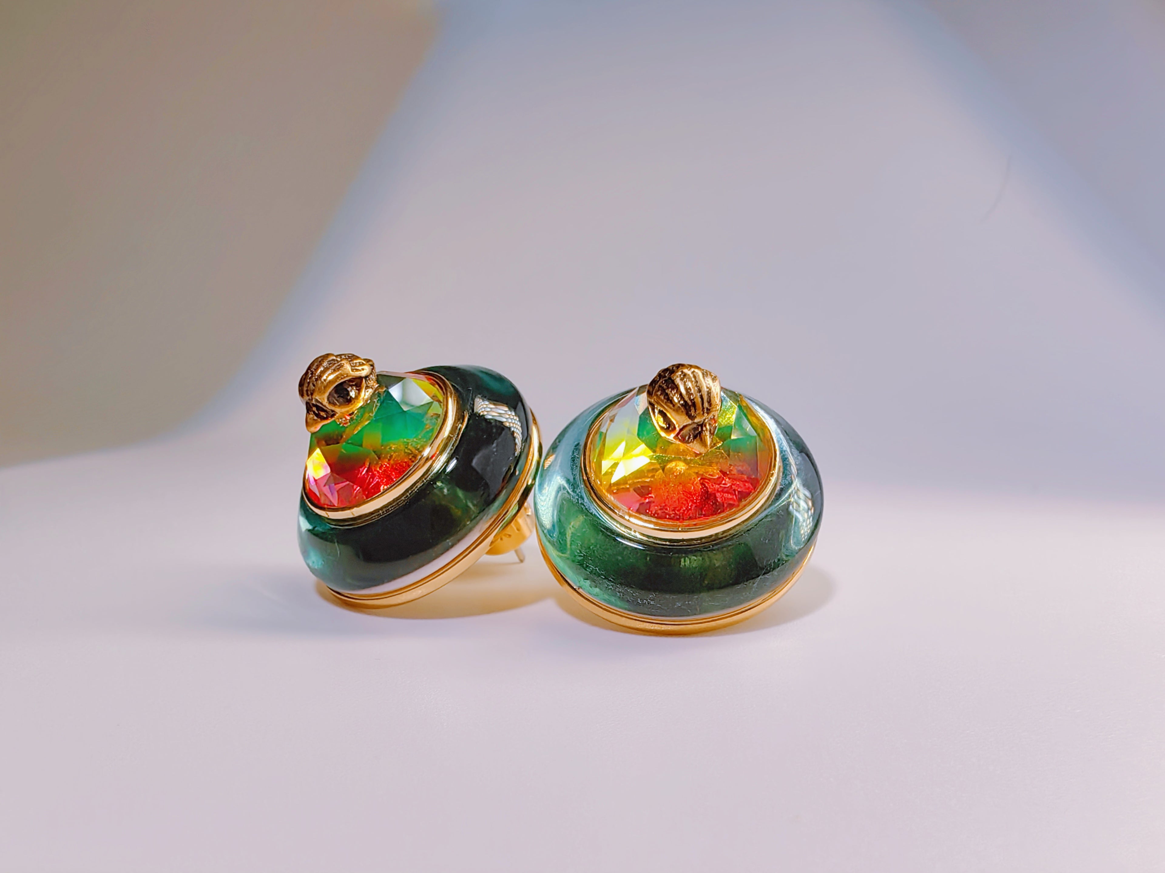 Emerald Aviary Falcon Statement Studs
