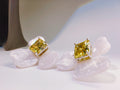 Sunny Citrine-Tone Acrylic Flower Studs