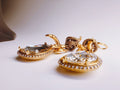 Gold-Plated Snake Drop Earrings with Large Clear CZ