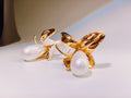 Calla Lily Pearl Drop Earrings