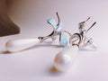 Blue Lily & Lustre Pearl Drop Earrings