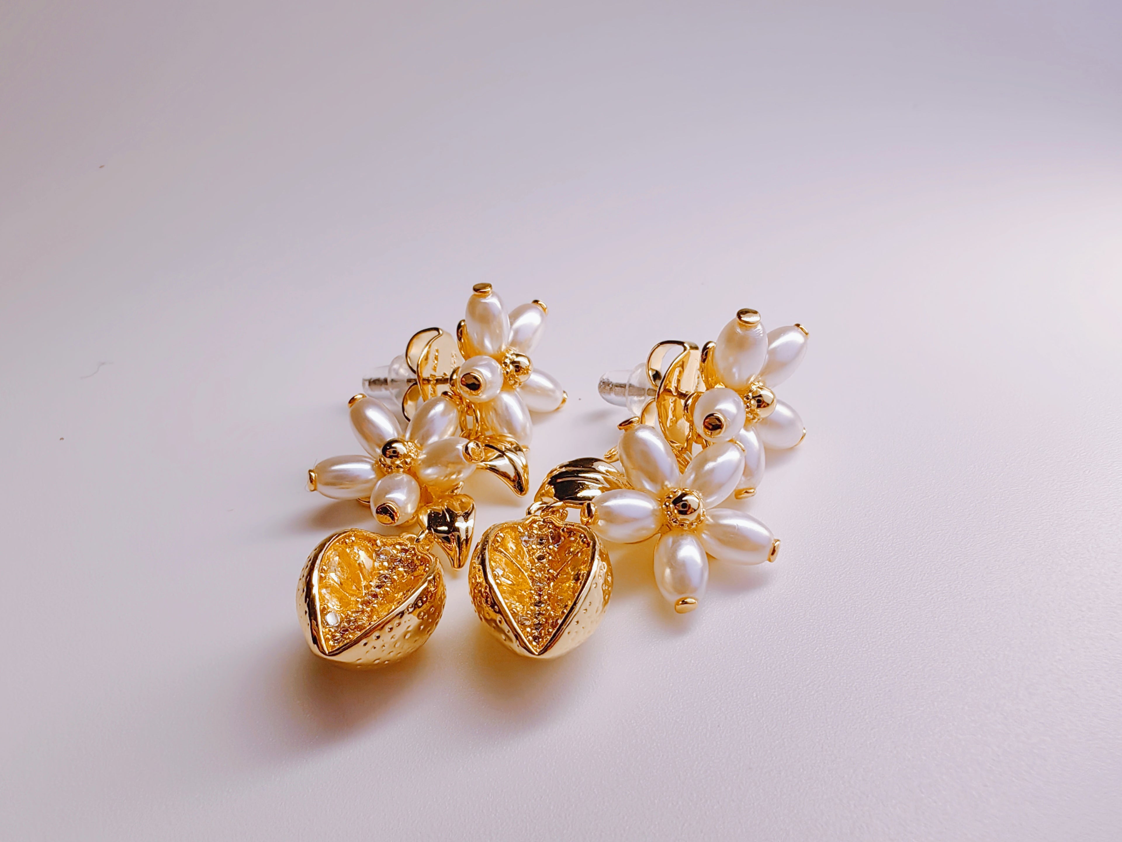 Lemon Blossom Pearl Drop Earrings