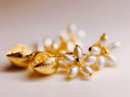 Lemon Blossom Pearl Drop Earrings