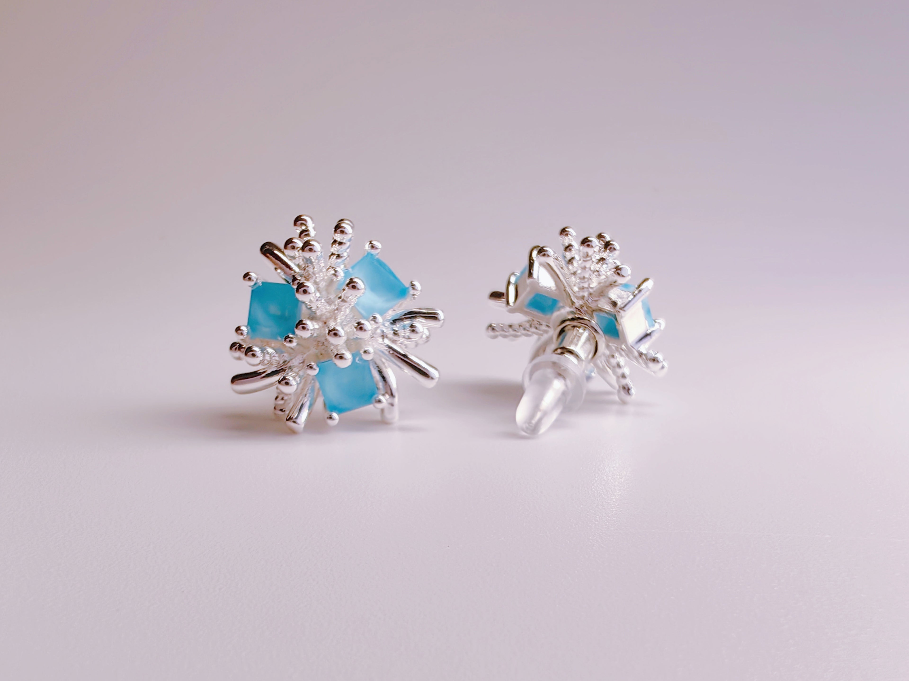 Ocean Spark Burst Stud Earrings